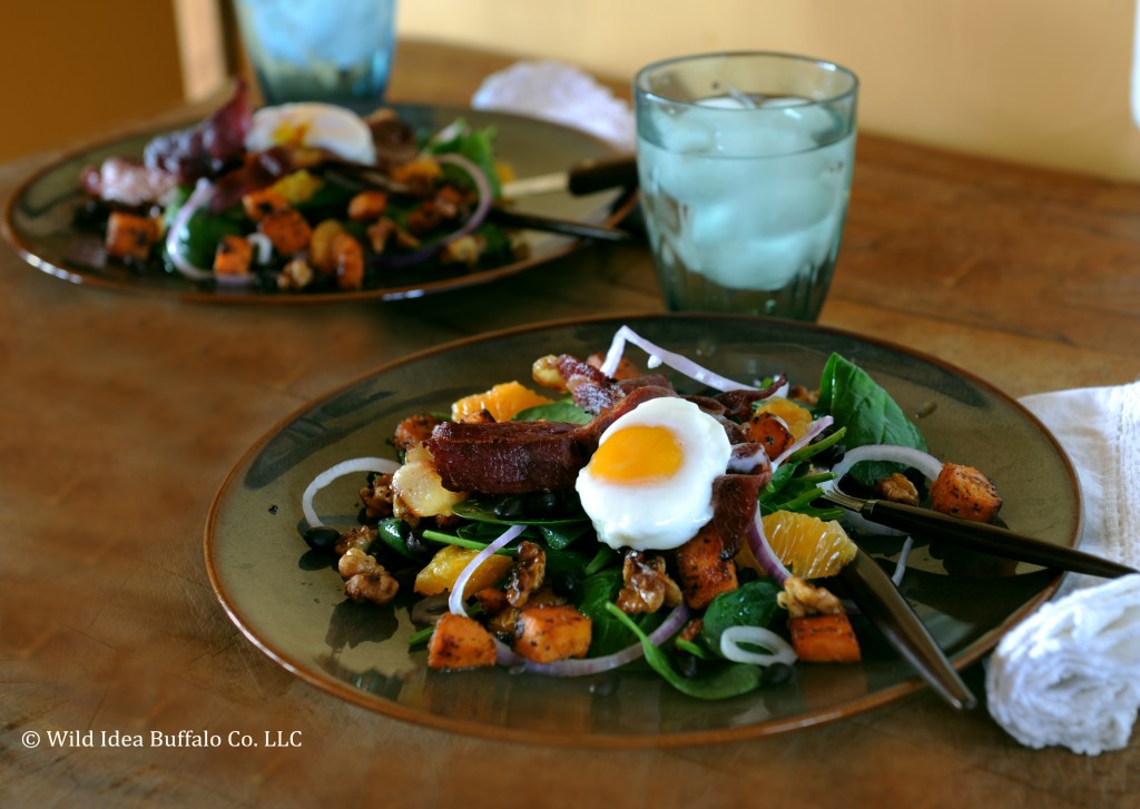 Winter Buffalo Bacon Salad